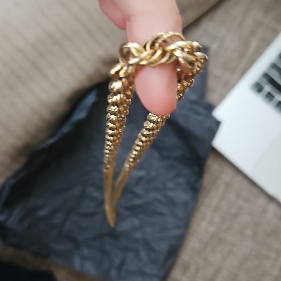 Unisex 38" thick gold tone chain round - Picture 4 of 4